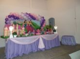 Mesa tematica Barbie Escola de Princesas Lilás